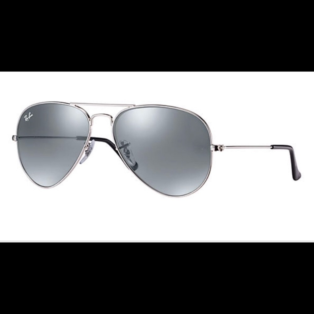 Ray ban silver mirror aviator RB 3025 size large